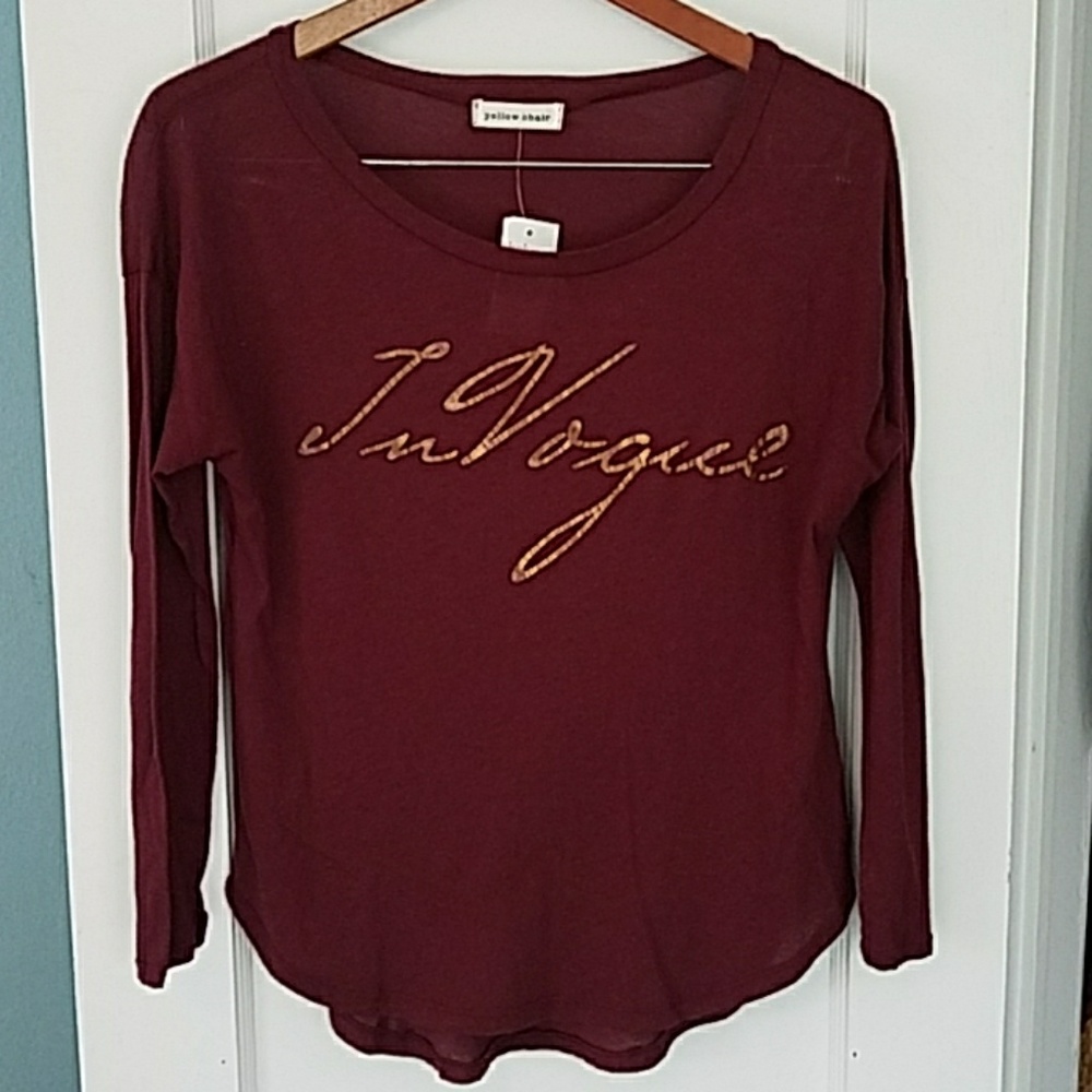 3/$20 NWT Yellow Chair - "In Vogue" Long Sleeve T
